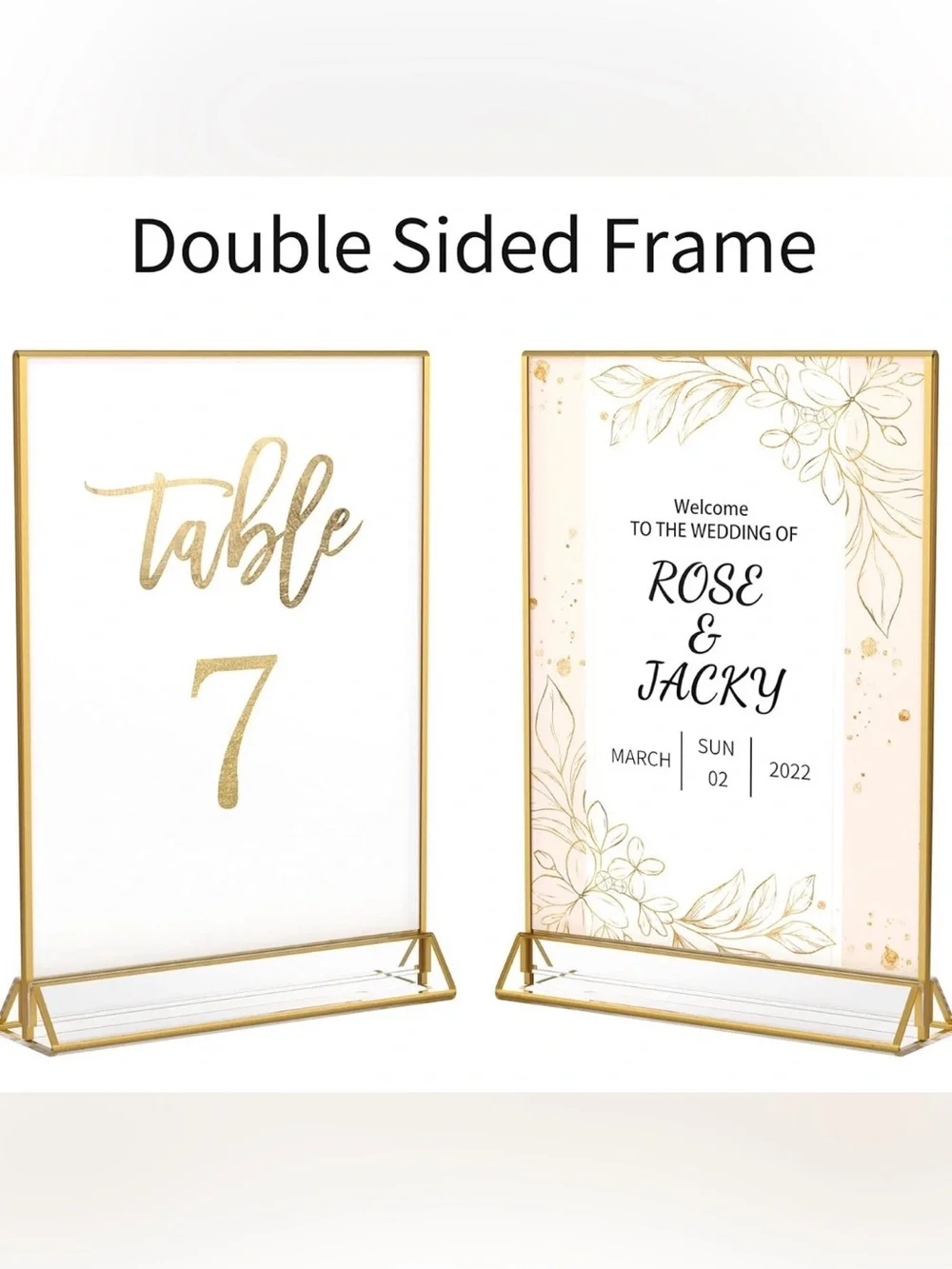 5X7 Acrylic Signs - 18 in total- Double Sided PERFECT for your Wedding or Event